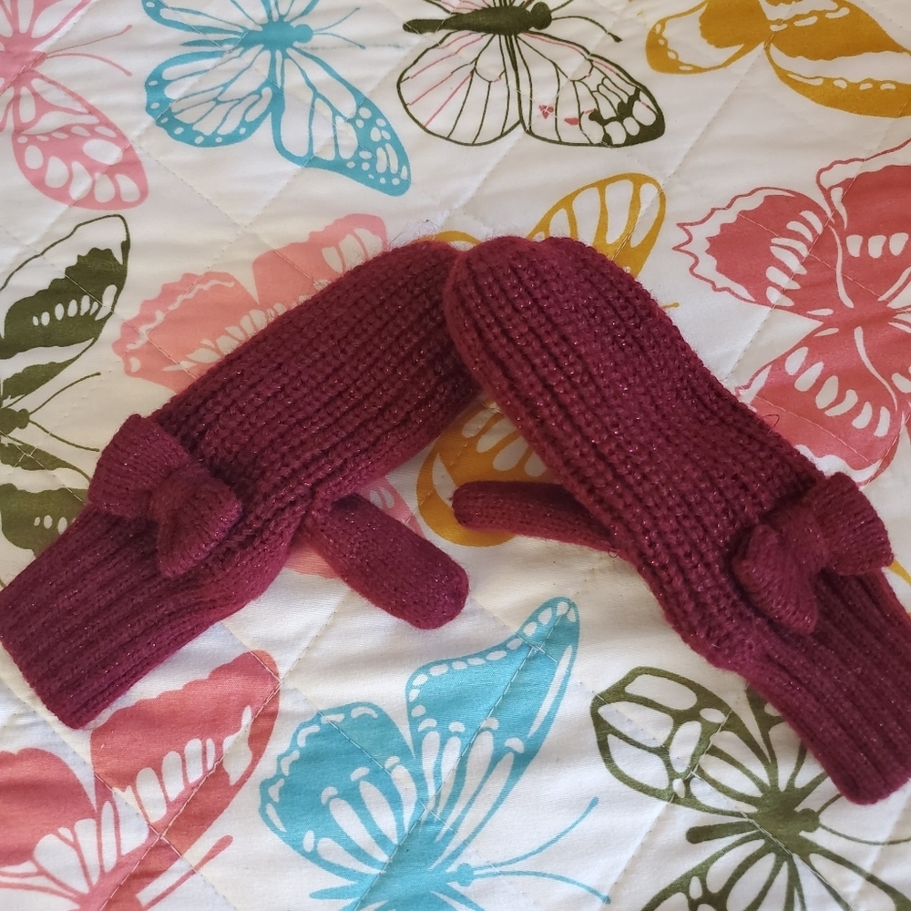 H&M Girls Knit Gloves 4-6y